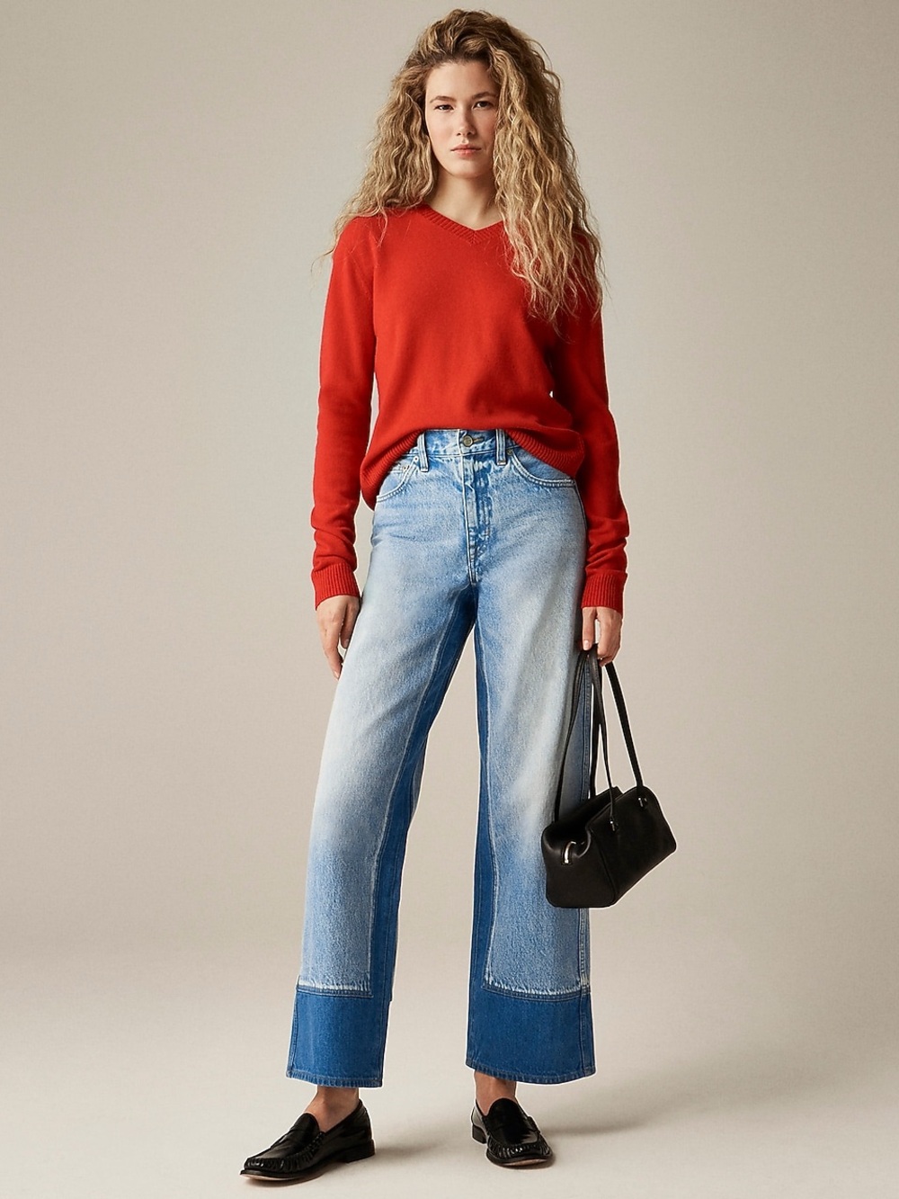 J. Crew Everyday wide-leg jean with washblocking